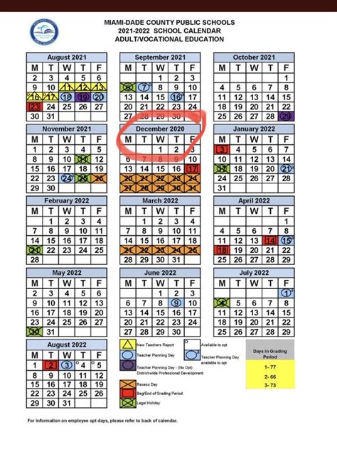 Dade Schools Calendar Image 1