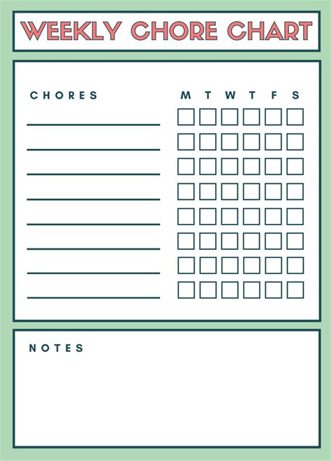 Daily Chore Chart Printables