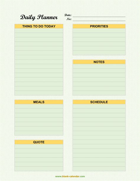 Daily Planner Example