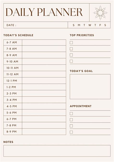 Daily Planner Template Customization Tools