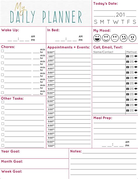 Daily planners