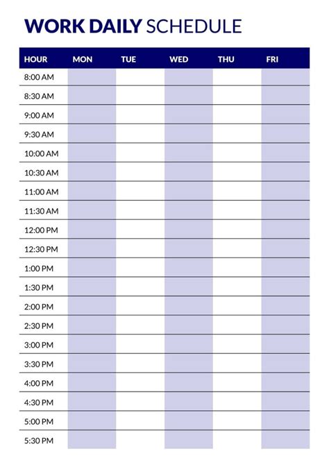 Daily Schedule Template App