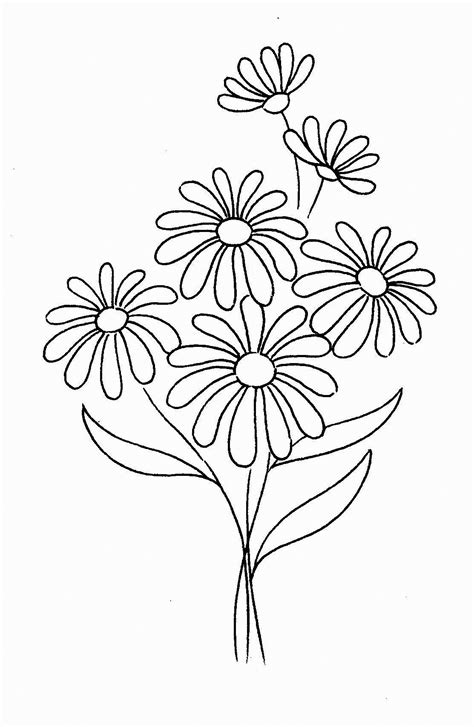 Daisy flower coloring picture