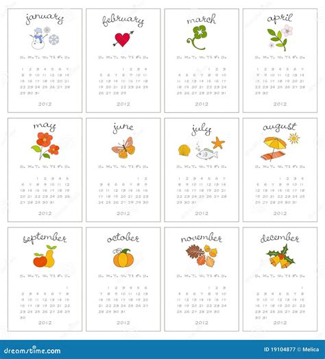 Decorative monthly calendar