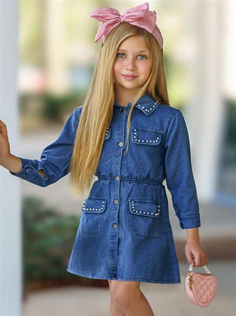 Denim dress styles for kids