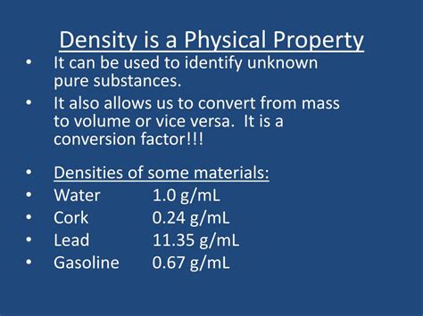 Density Property