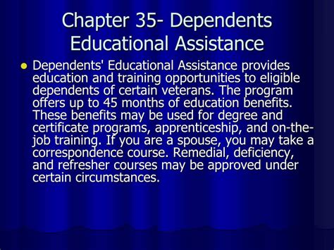 Dependent Education Assistance