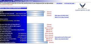 Deployment Pay Calculator