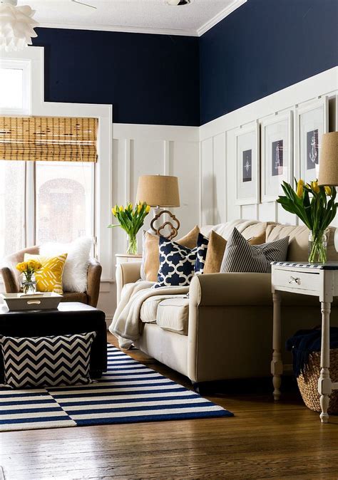 Designing a room with navy blue pillows