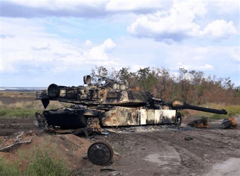 Destroyed Abrams Tank in Ukraine