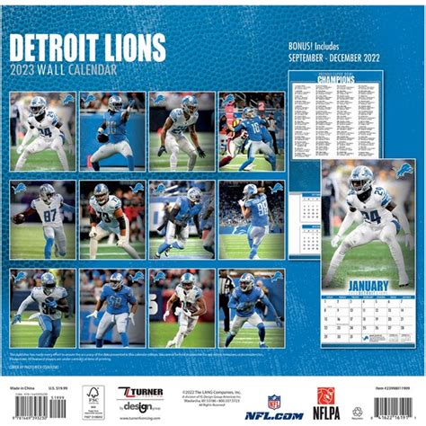 Detroit Lions Calendar