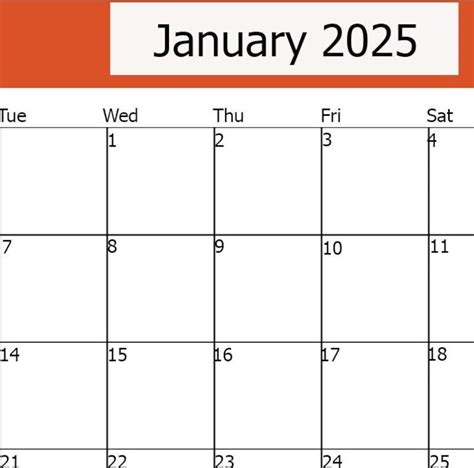 Digital 2025 calendar