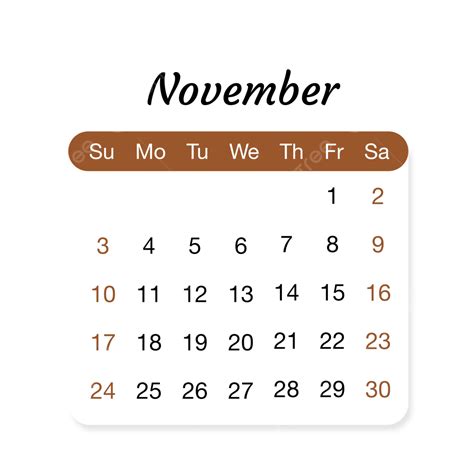 Digital Brown Calendars