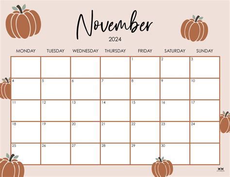 Digital November Calendars