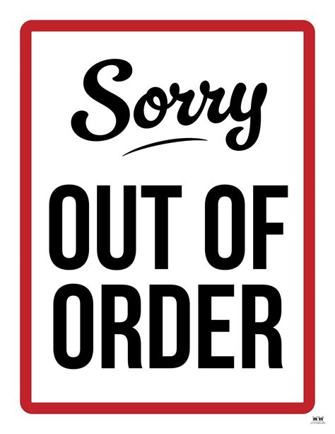 Digital Out of Order Signs