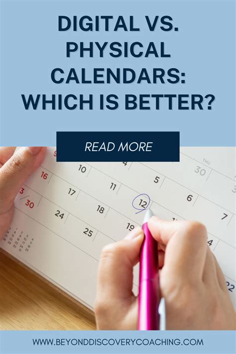 Digital vs. Physical Blank Calendars