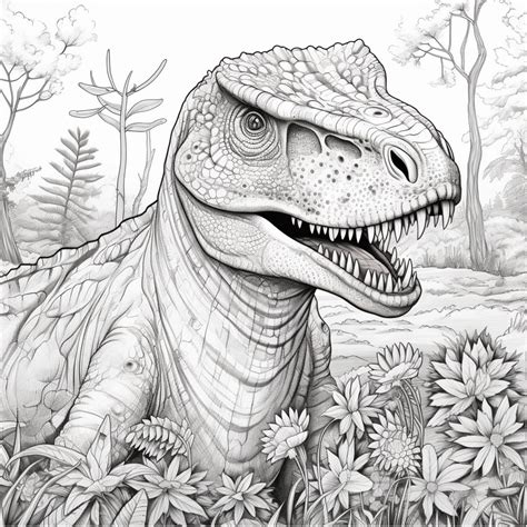 Dinosaur coloring pages for adults