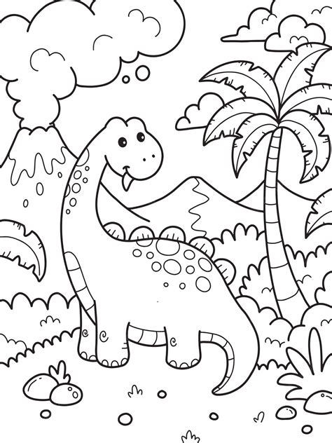 Dinosaur coloring pages for kids