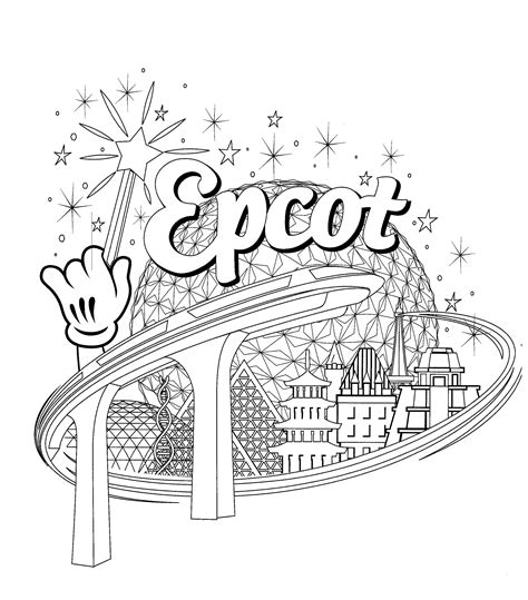 Disney parks coloring pages