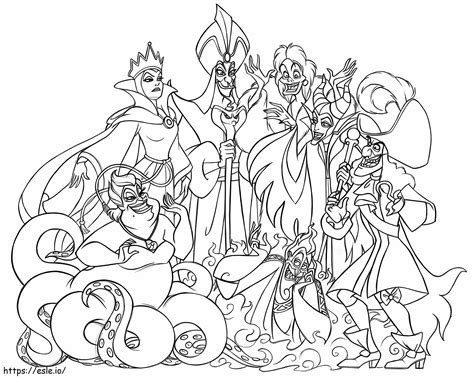 Disney villains coloring pages