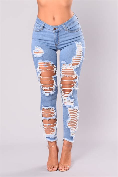 Distressed jeans