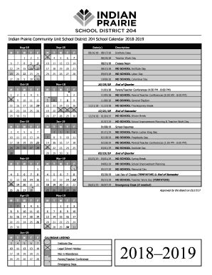 District 204 Calendar Overview