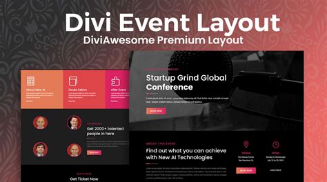 Divi Event Page Design