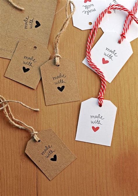 DIY gift tags with scissors and glue