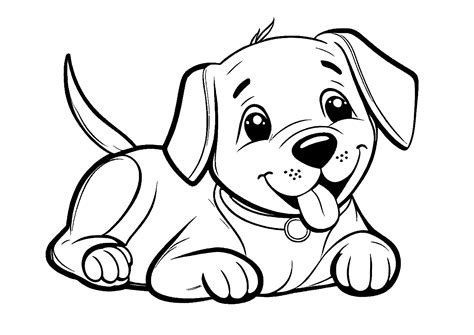 Dog Coloring Pages for Toddlers