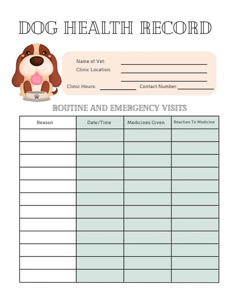 Dog health record