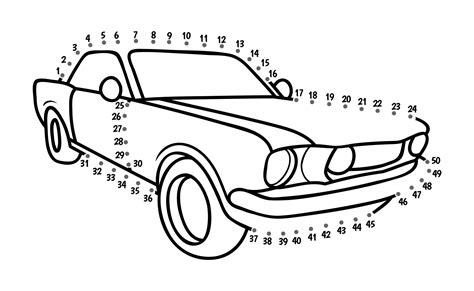 Description of Dot To Dot Printable Cars