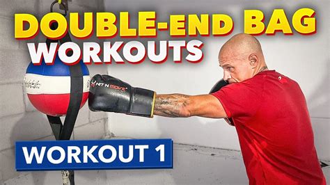 Double-end bag training for punching and kicking