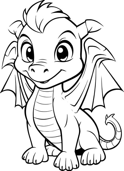 Dragon coloring pages for kids