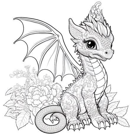 Dragon coloring pages for therapy