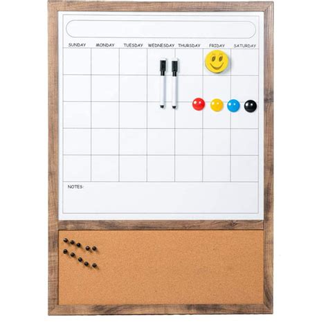 Dry Erase Calendar Board with To-Do List Section