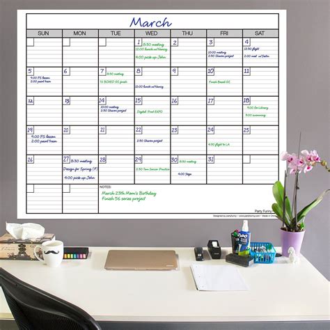 Dry Erase Whiteboard Calendar Benefits