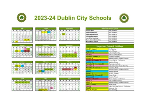 Dublin High School Calendar Image 7