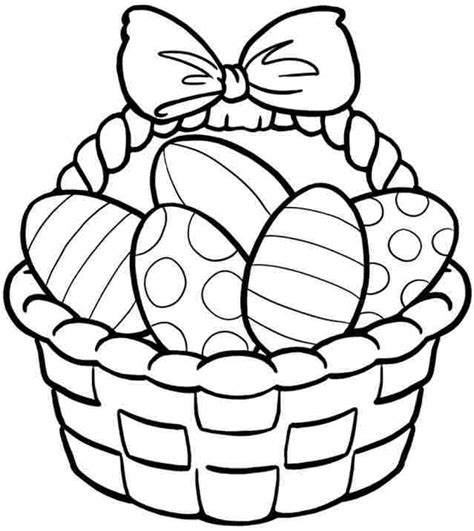 Easter baskets coloring pages