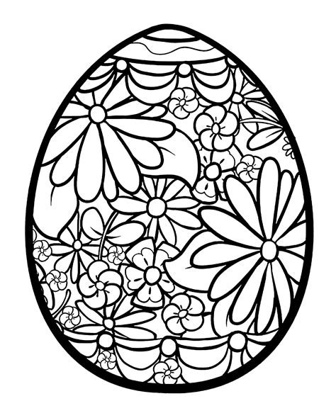 Easter coloring pages flowers