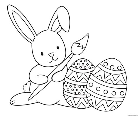 Easter coloring pages for Easter bunny