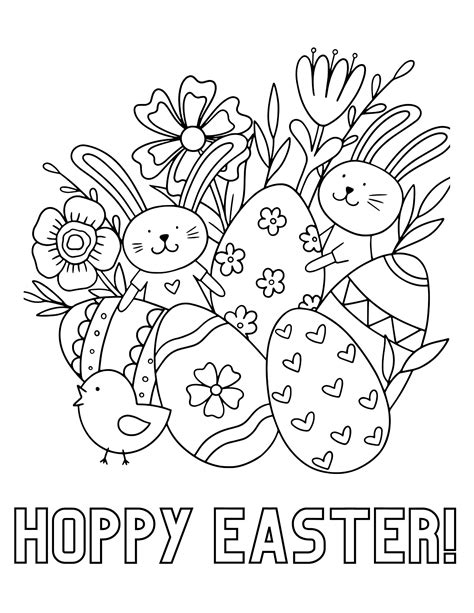 Easter coloring pages for preschoolers