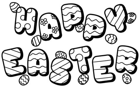 Easter coloring pages with letters