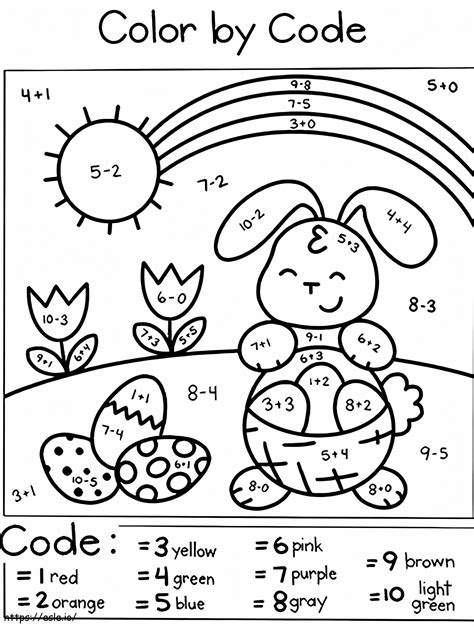 Easter coloring pages with numbers