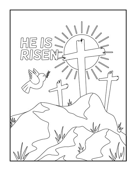 Easter coloring pages with religious themes