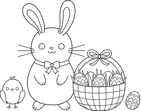 Easter cute coloring pages