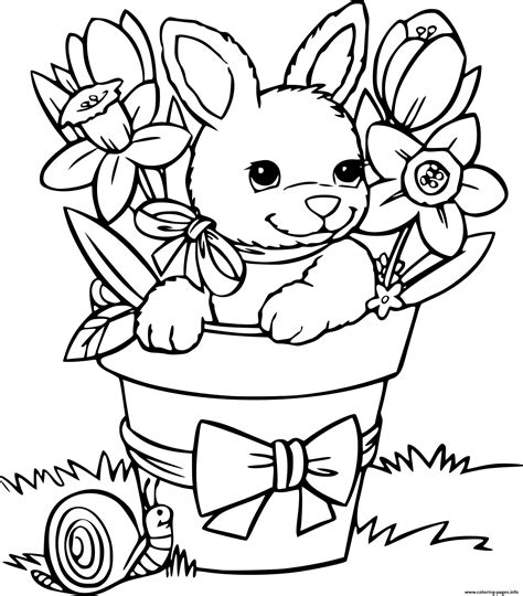 Easter flower coloring pages