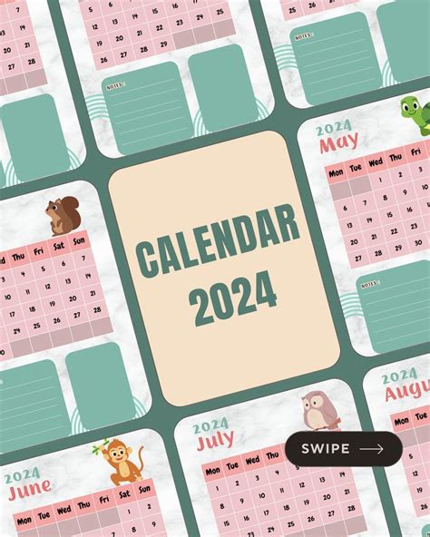 Eco-friendly aesthetic calendar