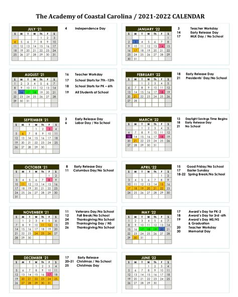 ECU Staff Calendar