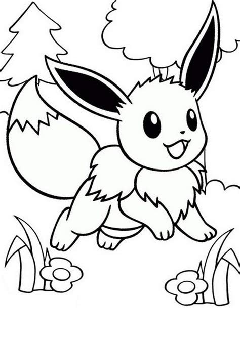 Eevee coloring page for Pokémon enthusiasts