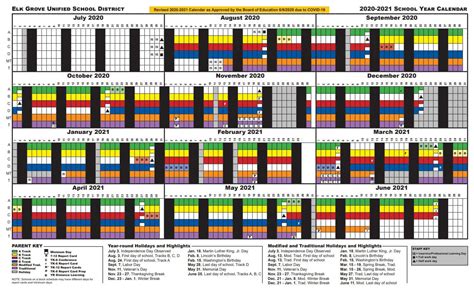 EGUSD Calendar Benefits